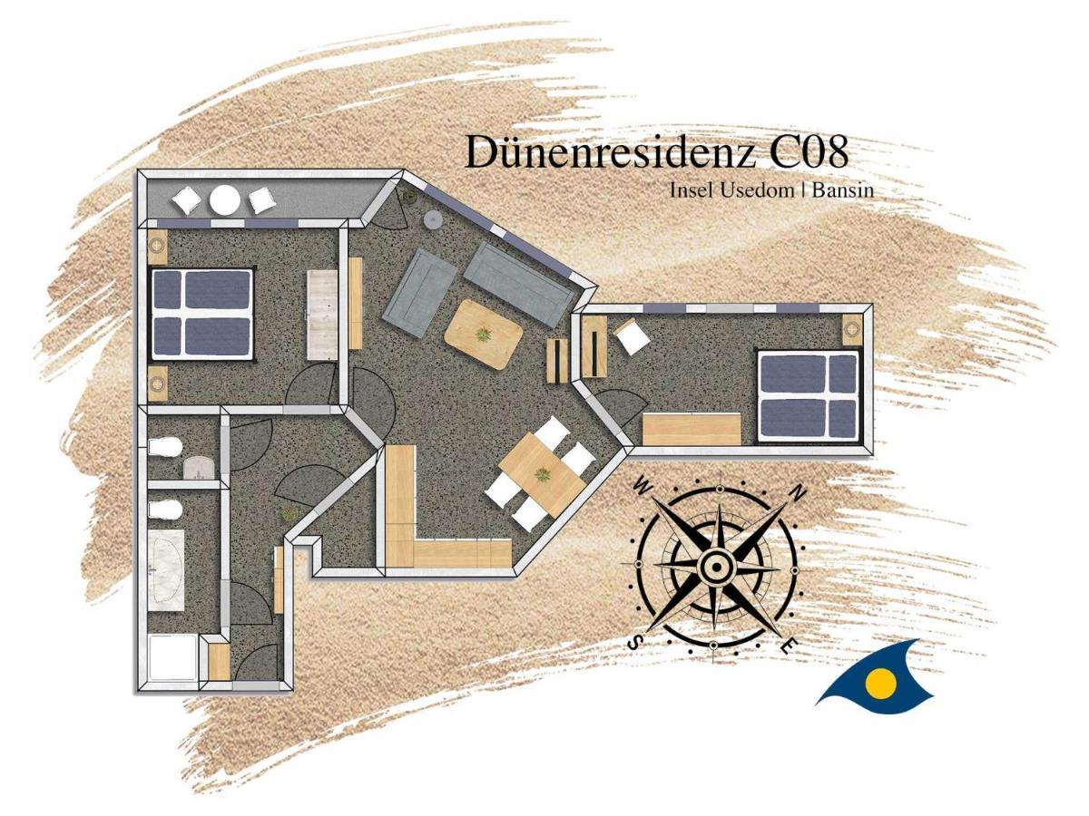 Duenen-Residenz C 08 Lejlighed Heringsdorf  Eksteriør billede